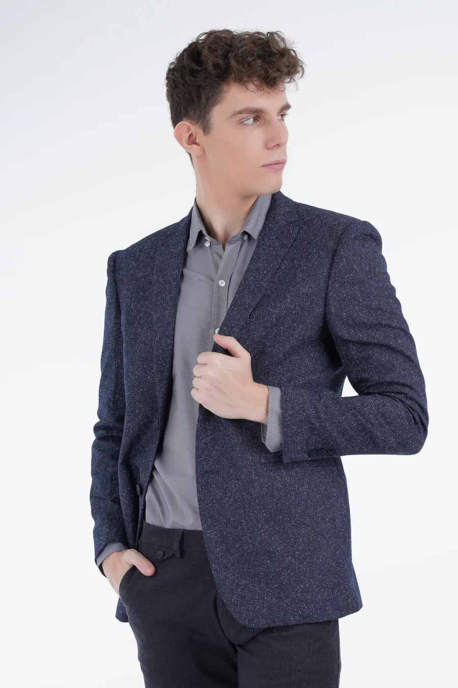 Micro-Patterned Blazer