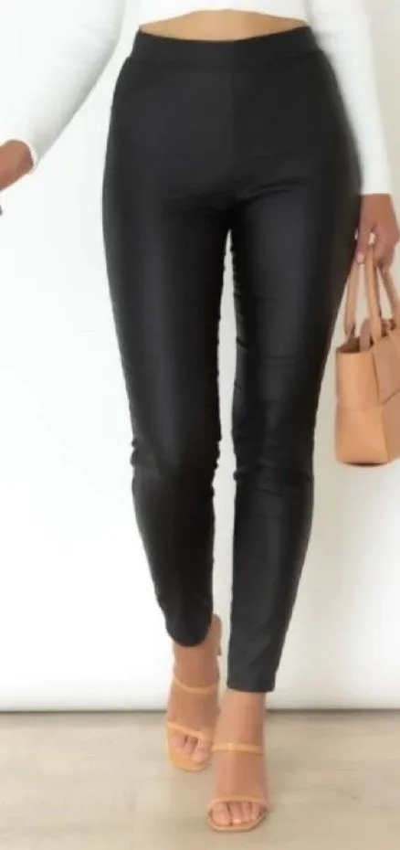 MILLIE wet look stretch jeggings