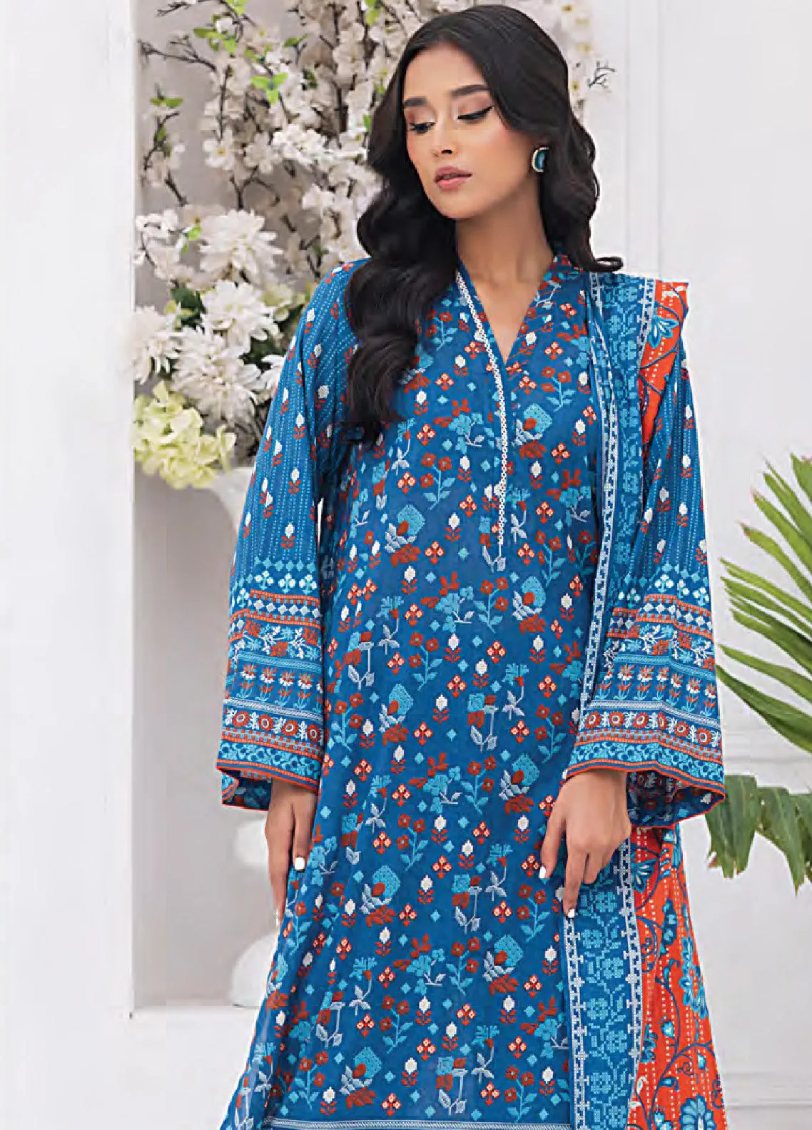 Mirha By MTC A Project of LSM Lakhany Printed Lawn 3 Piece Unstitched Suit MTCLSM24PL-21