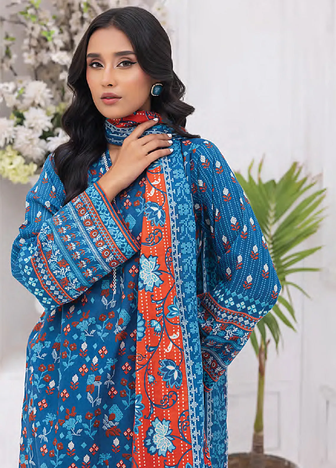 Mirha By MTC A Project of LSM Lakhany Printed Lawn 3 Piece Unstitched Suit MTCLSM24PL-21