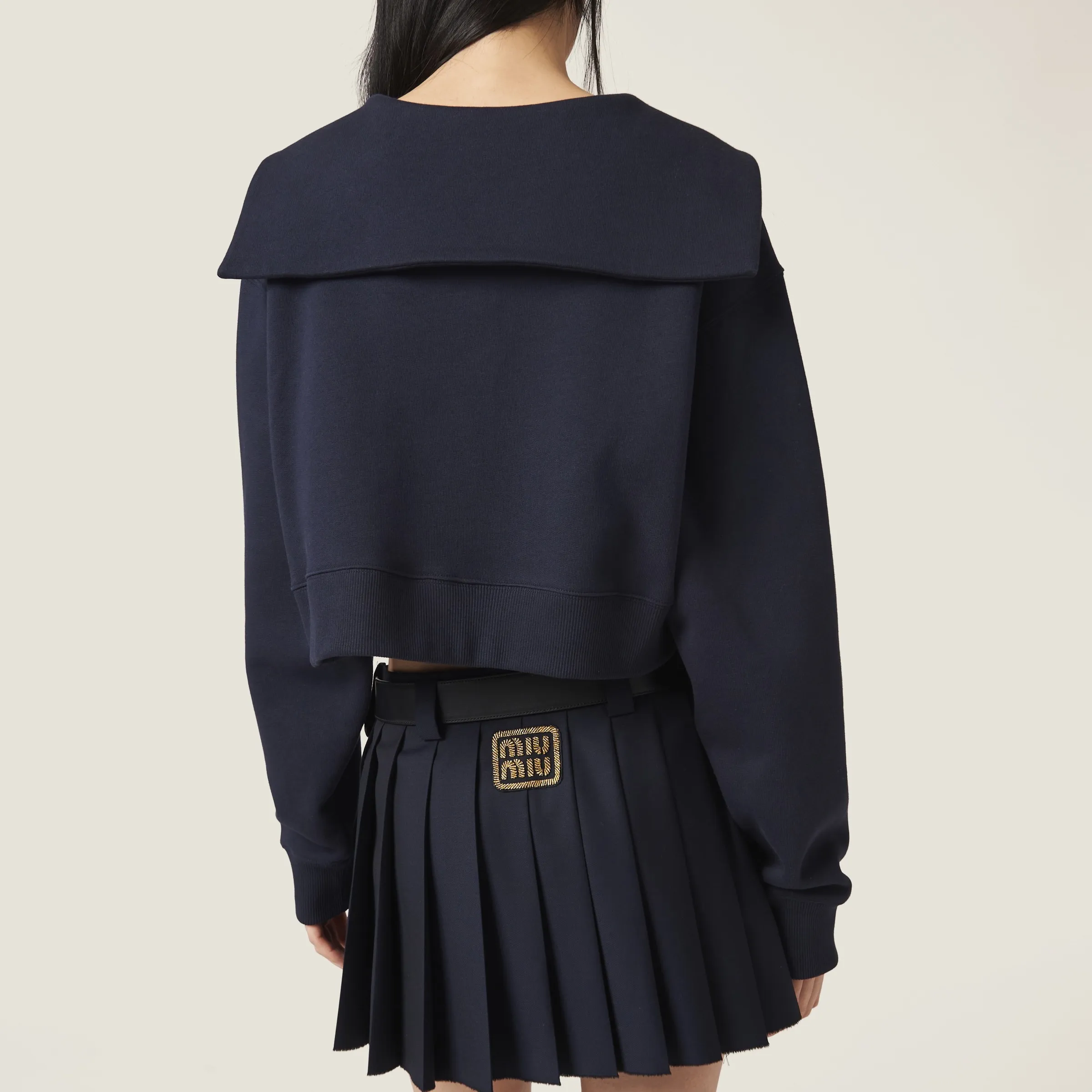 MiuMiu  |Long Sleeves Plain Cotton Logo Hoodies & Sweatshirts