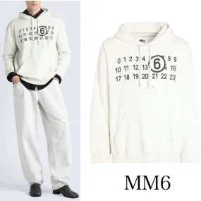 MM6 Maison Margiela  |Sweat Long Sleeves Cotton Logo Hoodies