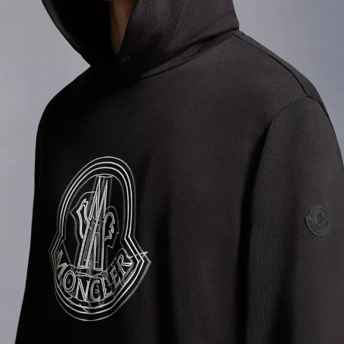 MONCLER  |Long Sleeves Cotton Logo Hoodies