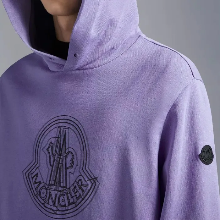 MONCLER  |Long Sleeves Cotton Logo Hoodies