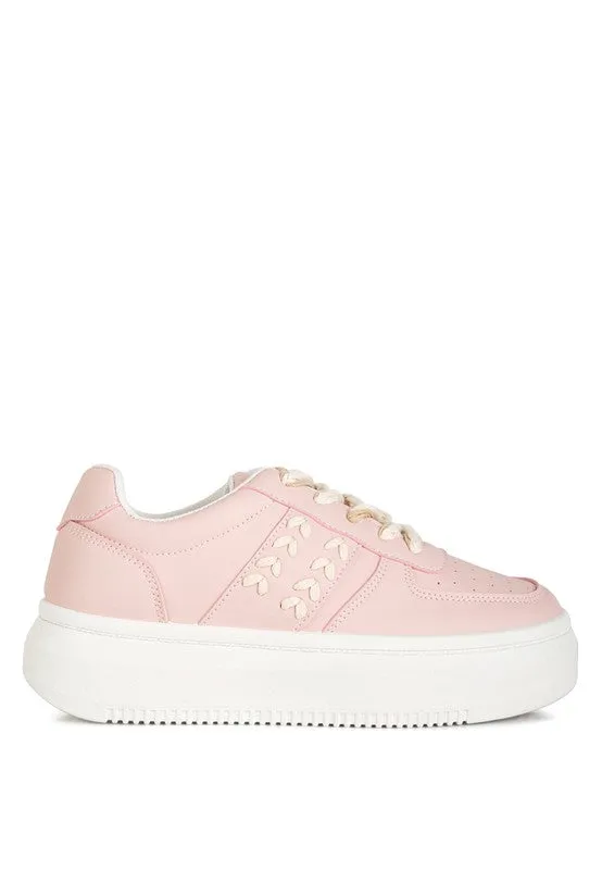 Monigue Faux Leathe Detail Sneakers