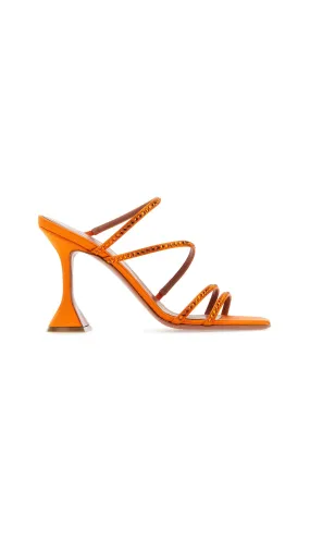 Naima Crystal Slippers - Orange Sun