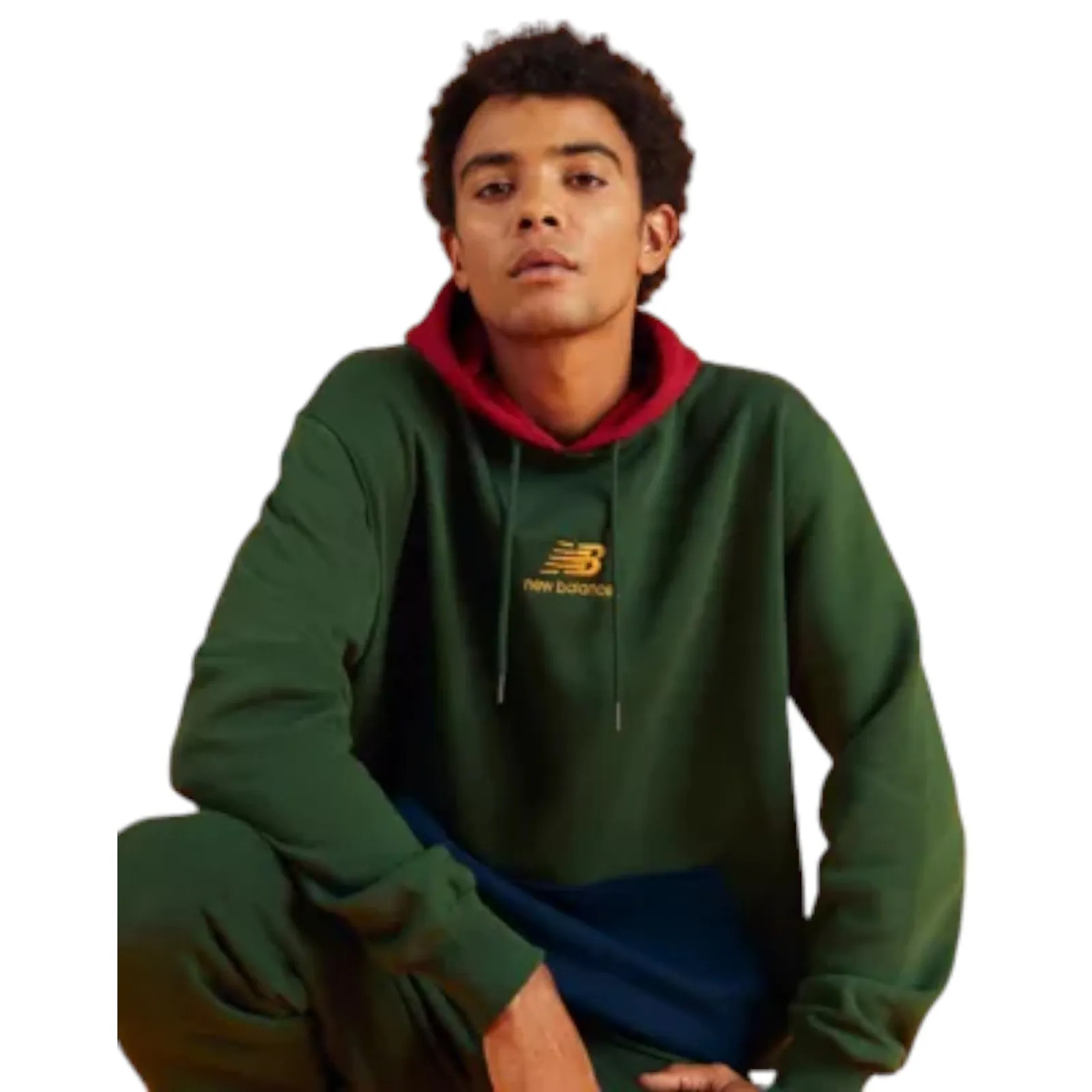 New Balance Color Block Hoodie - Green