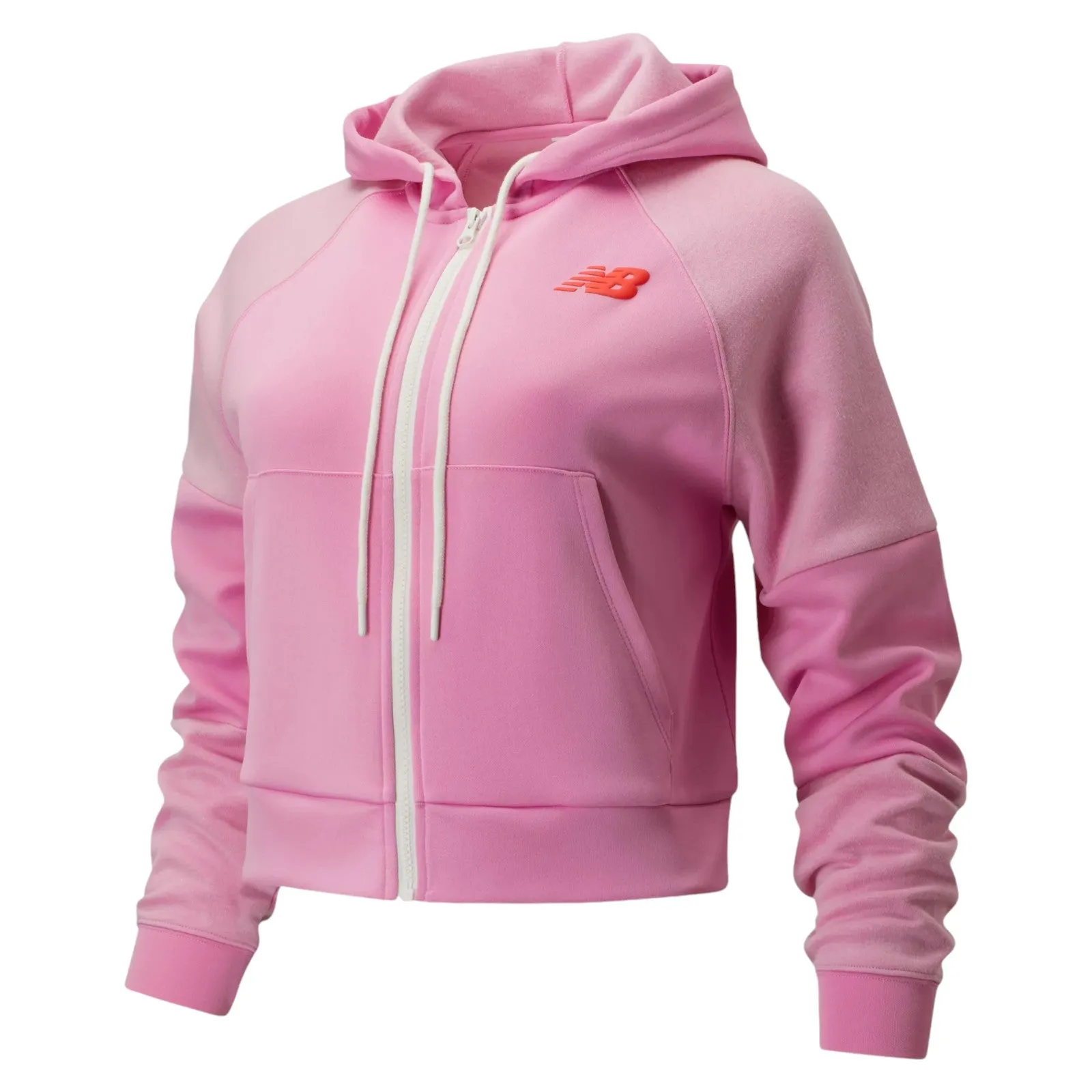 New Balance Womens Archive Full Zip Hoodie - Pink