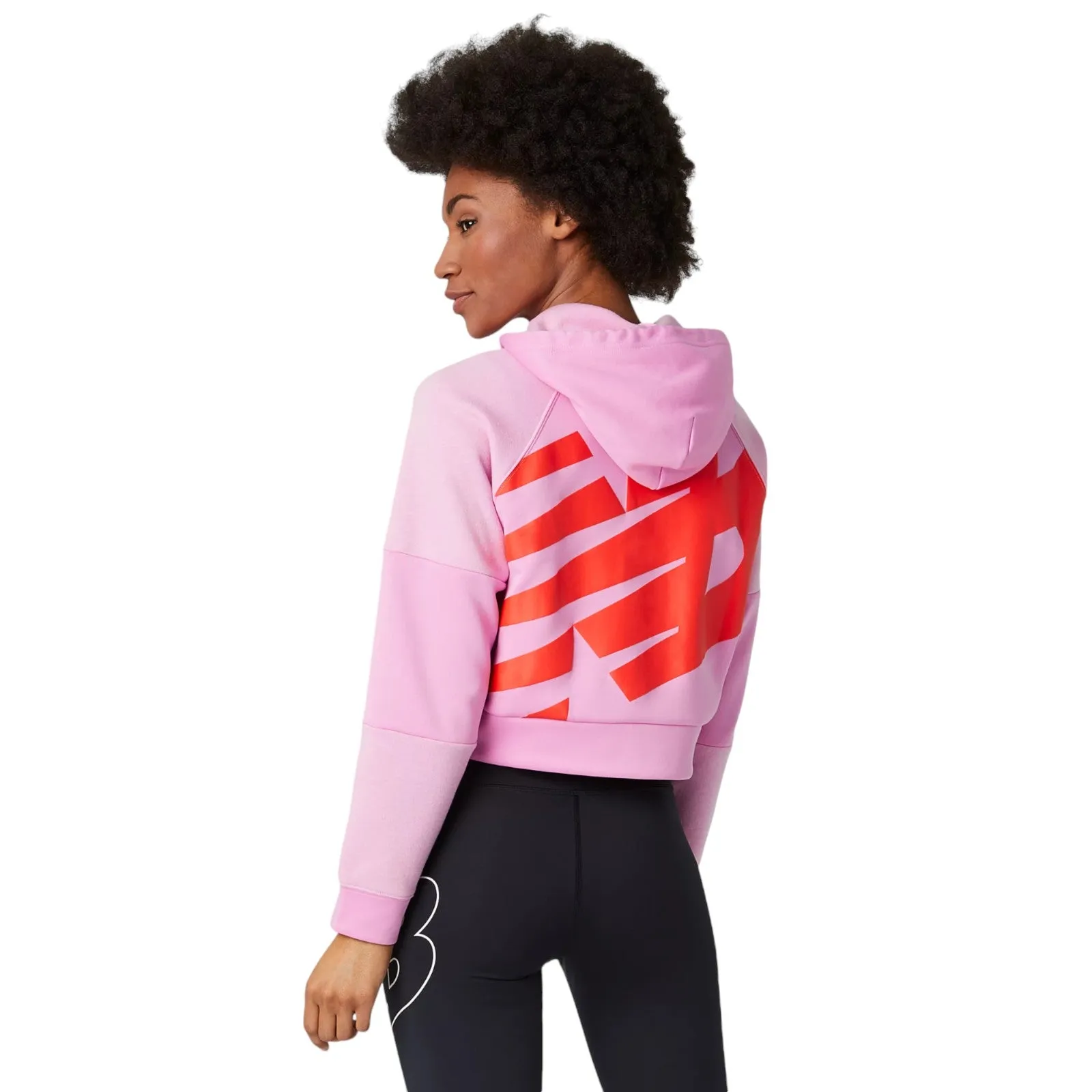 New Balance Womens Archive Full Zip Hoodie - Pink