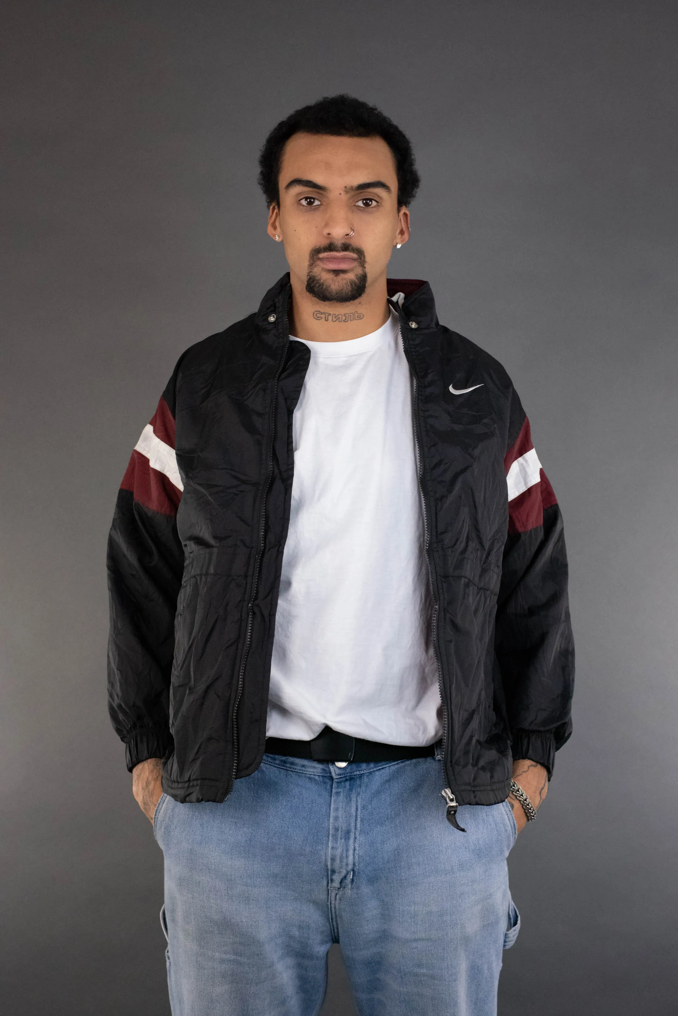 Nike 90s Spellout Swoosh Jacket - Small