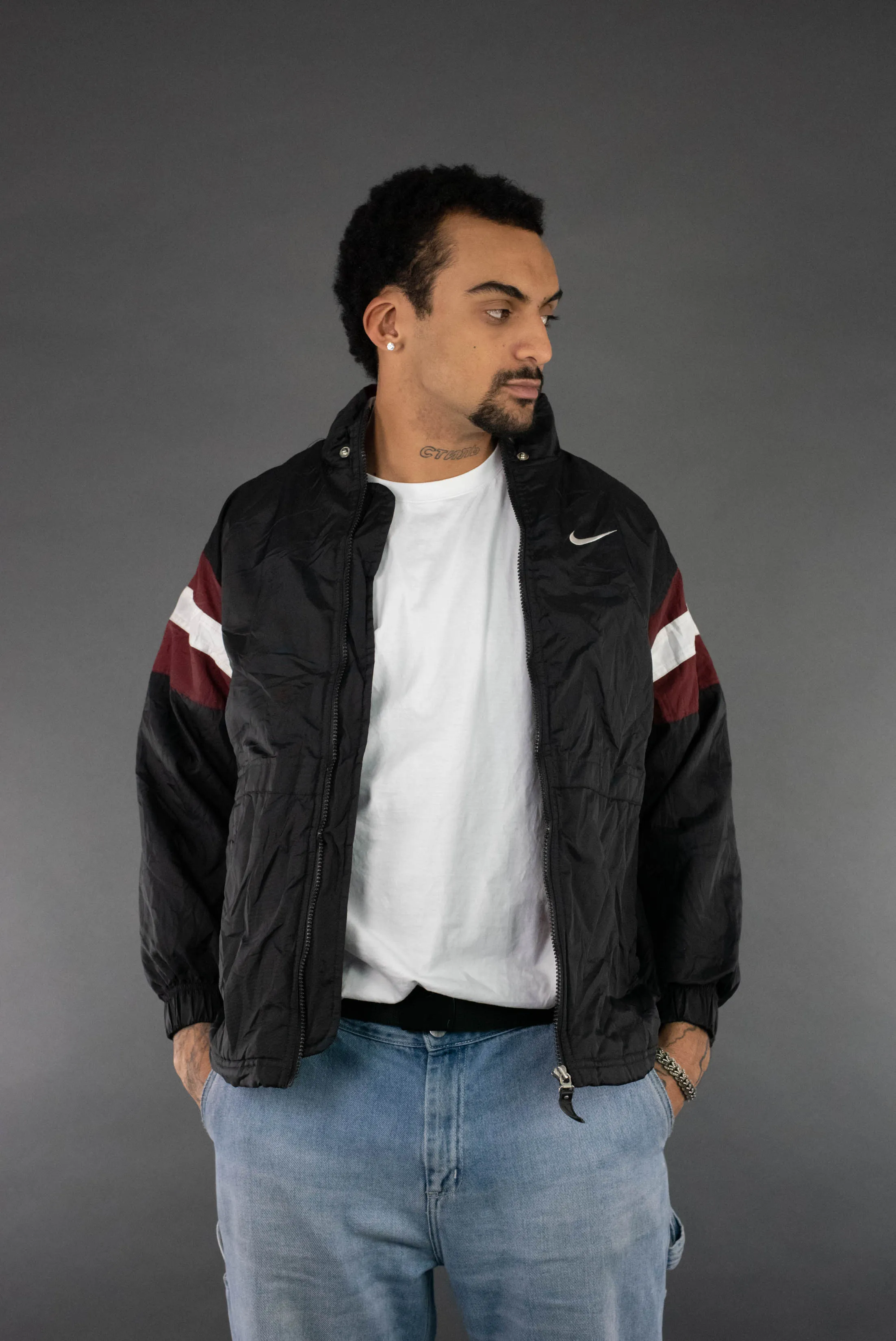 Nike 90s Spellout Swoosh Jacket - Small