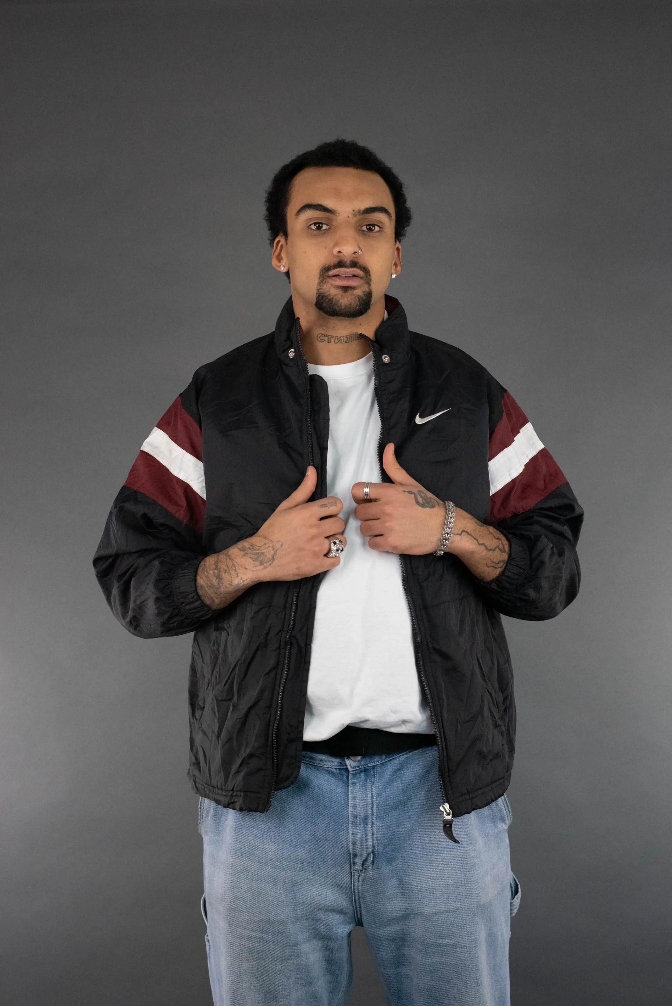 Nike 90s Spellout Swoosh Jacket - Small