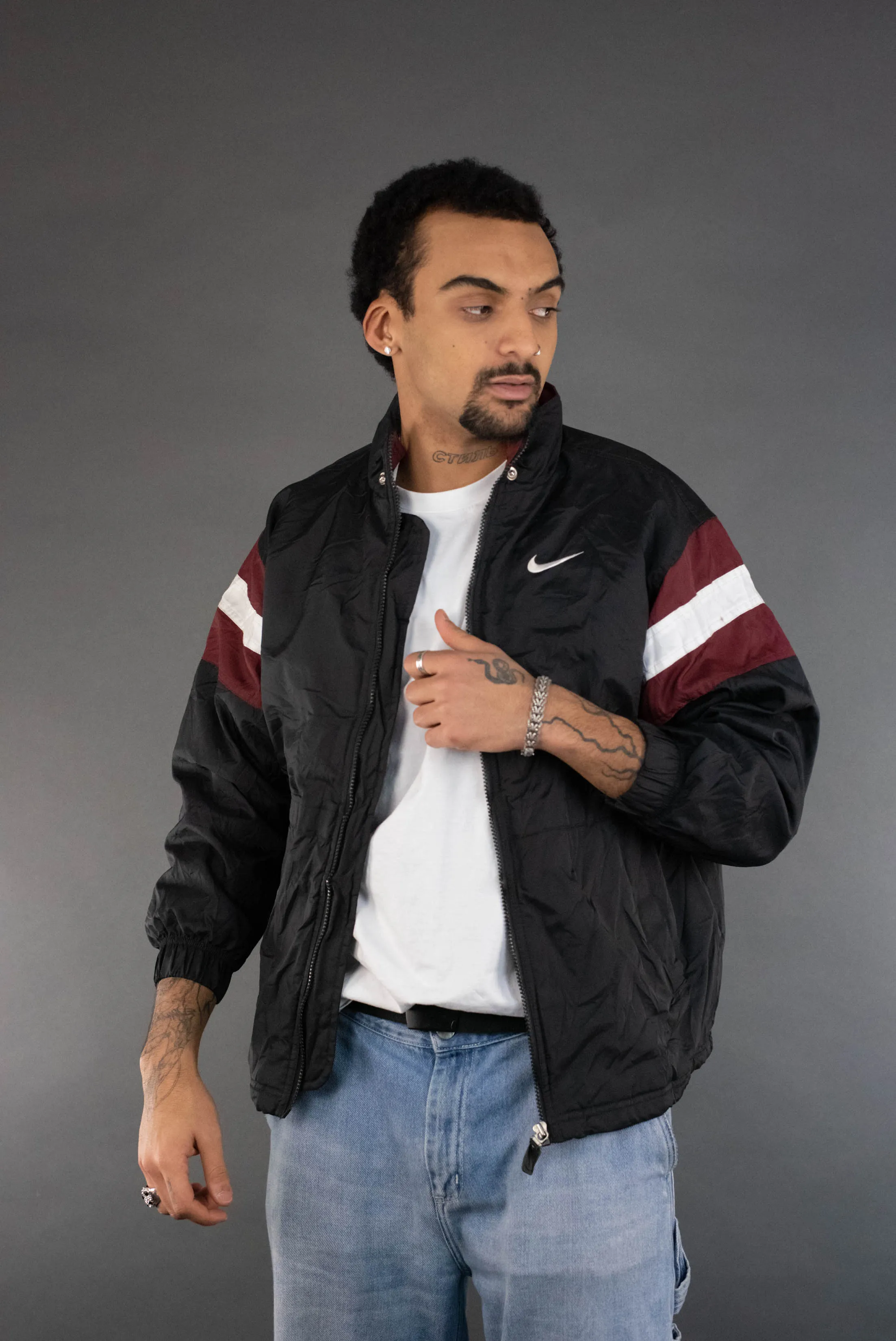 Nike 90s Spellout Swoosh Jacket - Small