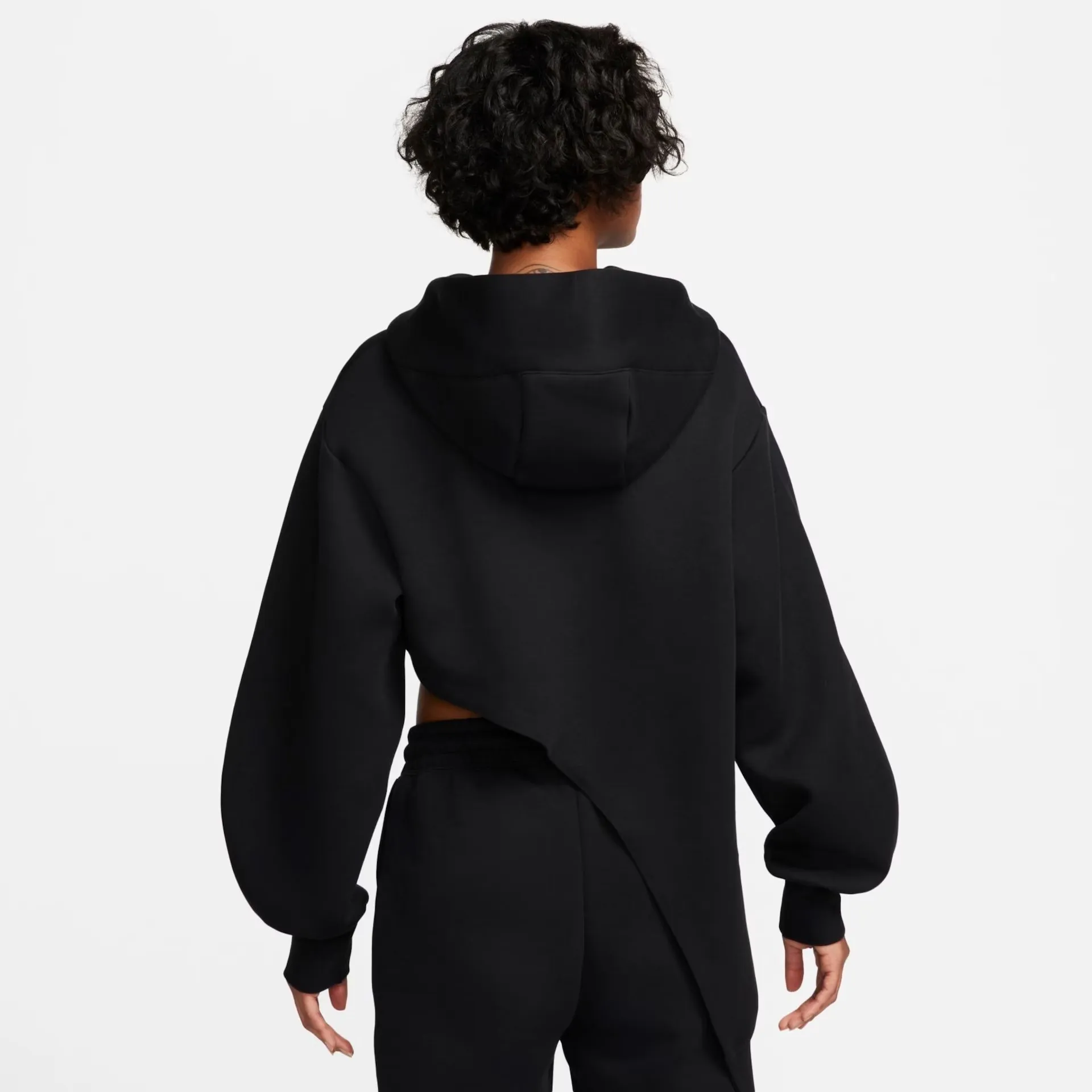 Nike  |Long Sleeves Logo Asymmetry Hoodies & Sweatshirts