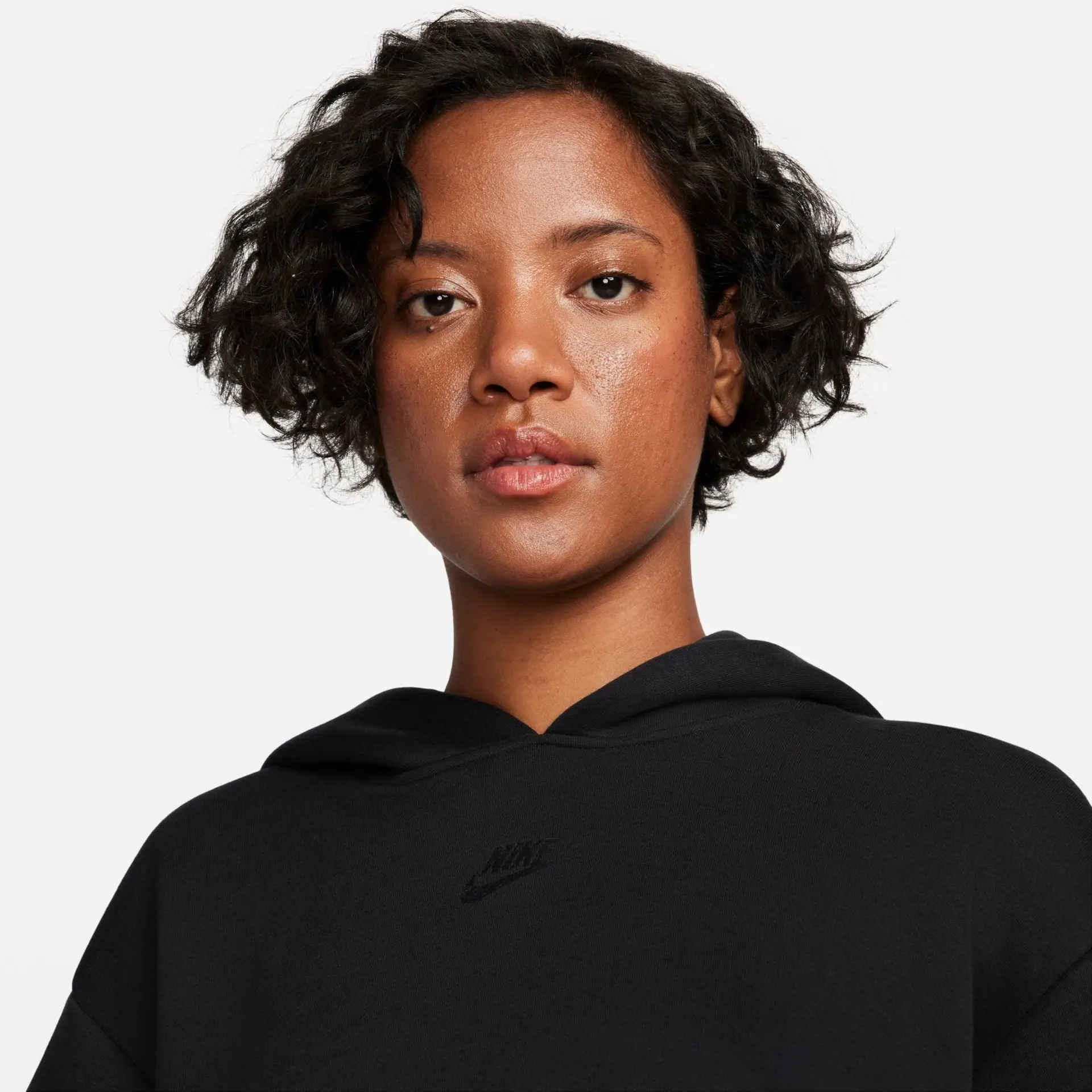 Nike  |Long Sleeves Logo Asymmetry Hoodies & Sweatshirts