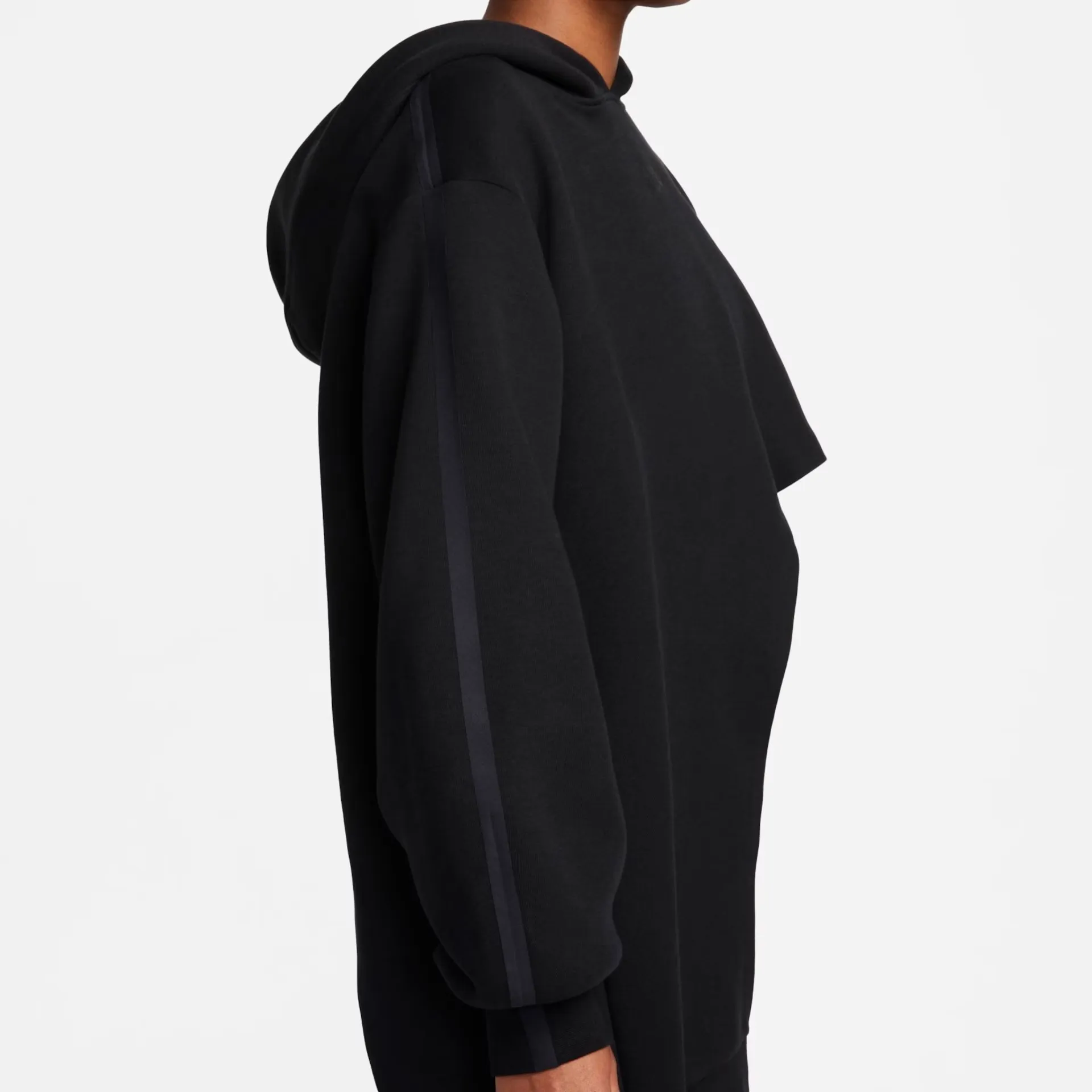 Nike  |Long Sleeves Logo Asymmetry Hoodies & Sweatshirts