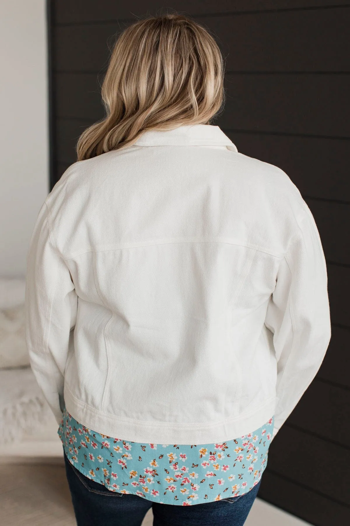 Now Is The Time Denim Jacket- Ivory