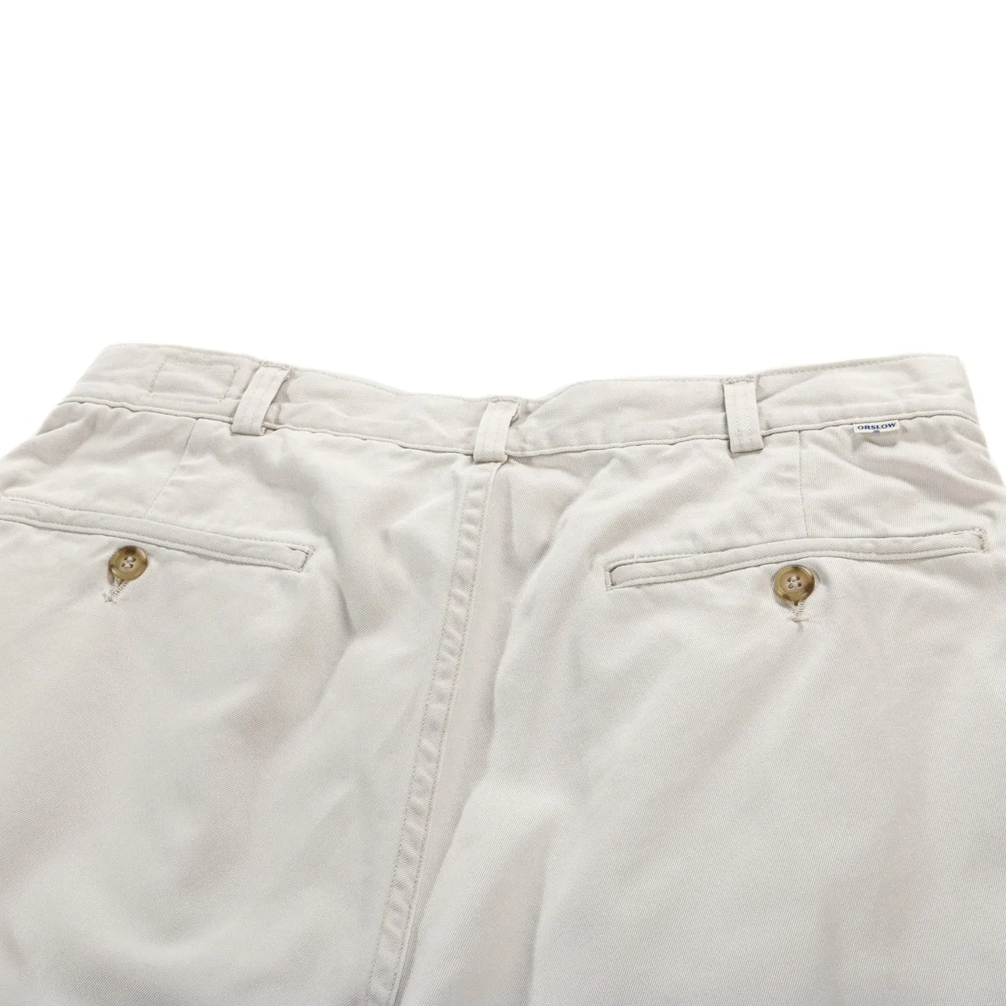 ORSLOW TWO TUCK WIDE TROUSERS IVORY