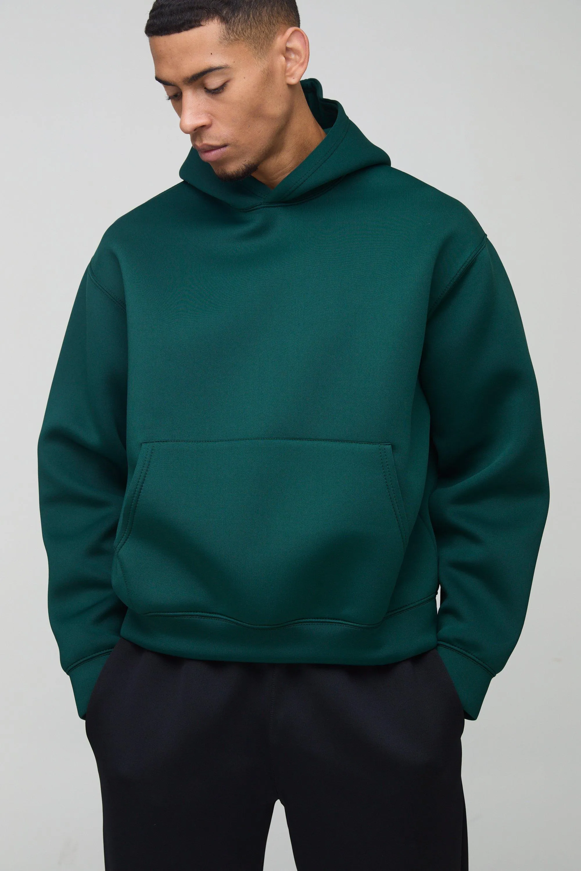 Oversized Boxy Bonded Scuba Hoodie