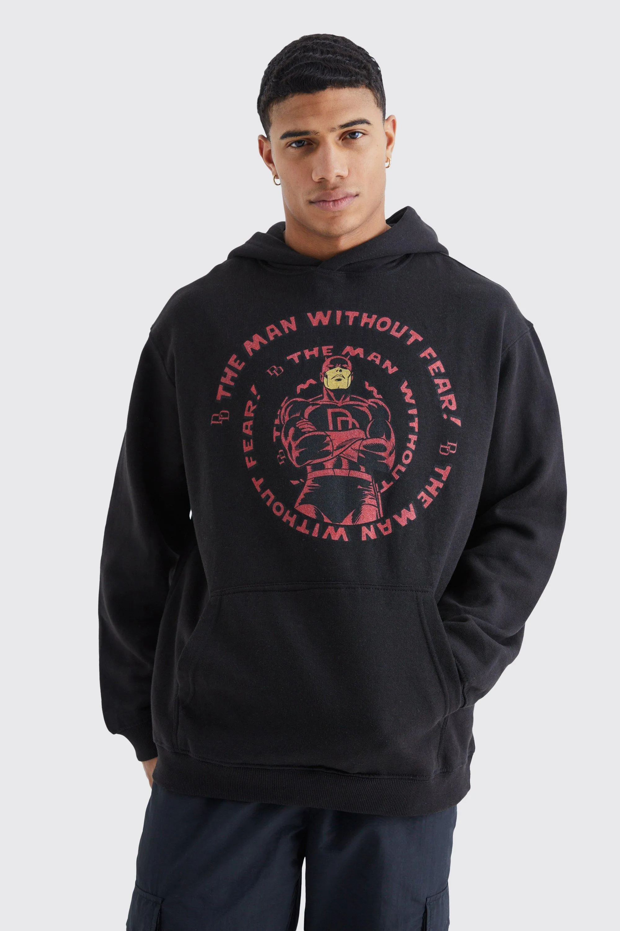 Oversized Daredevil Marvel License Hoodie