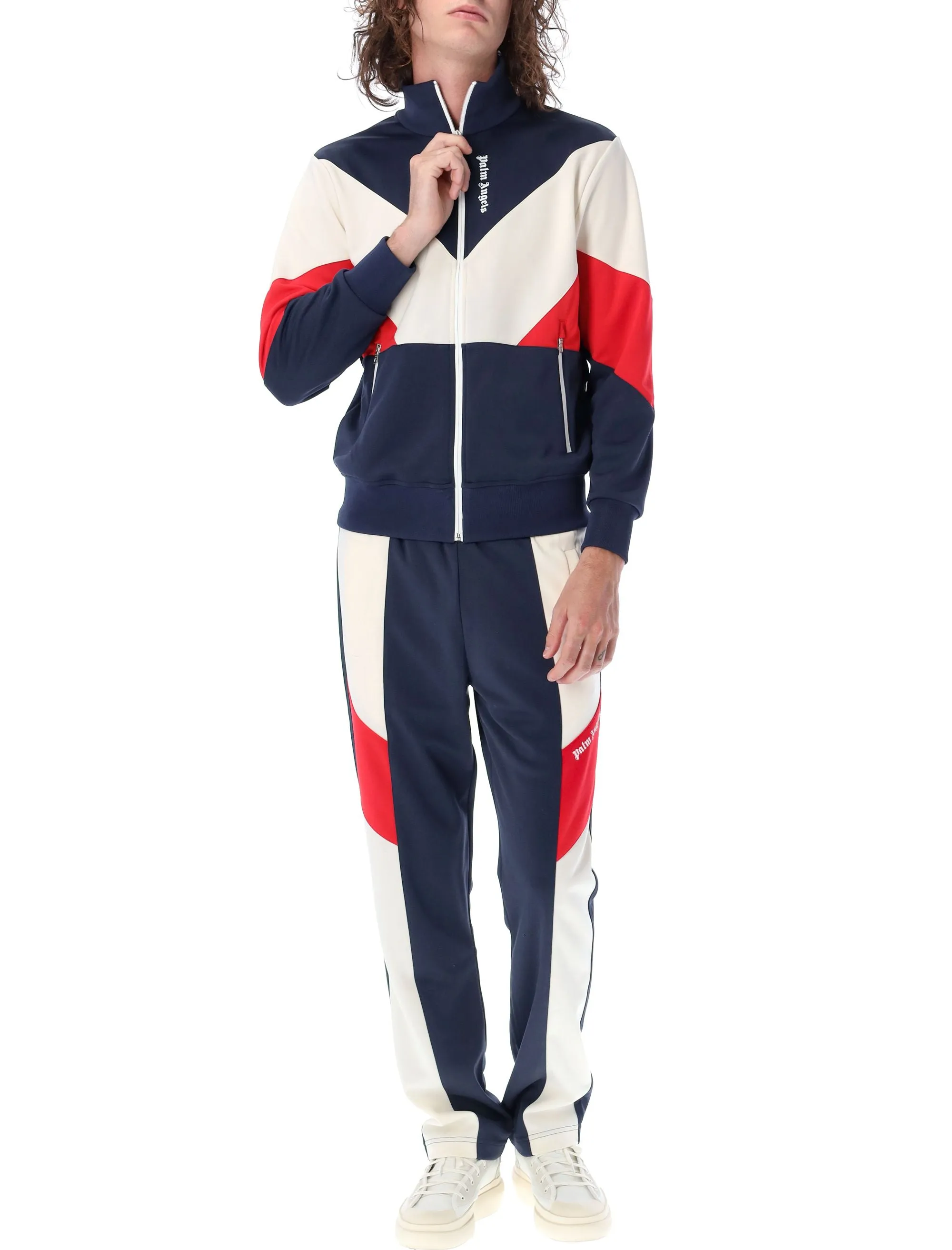 Palm Angels Color Block Zipped Track Jacket