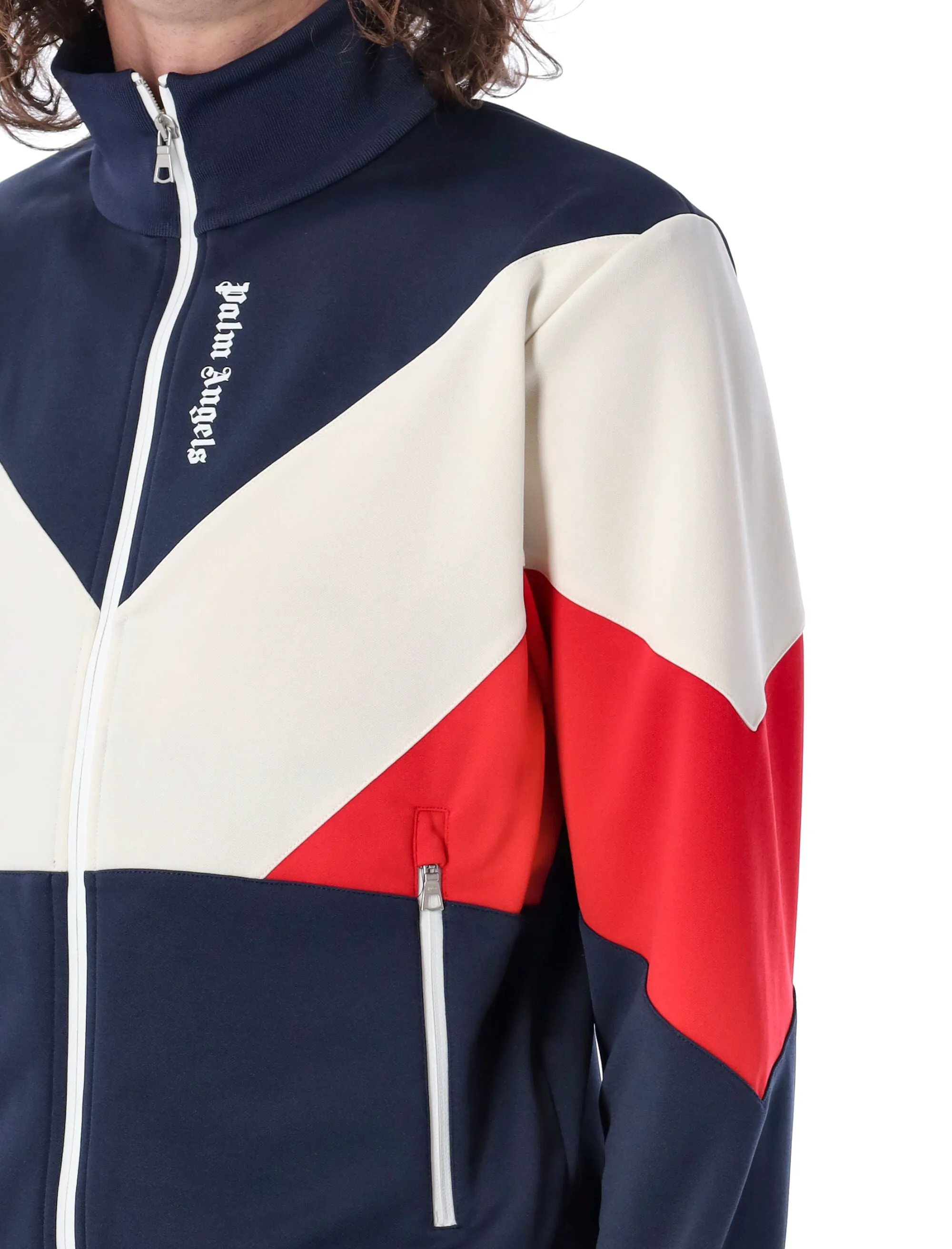 Palm Angels Color Block Zipped Track Jacket