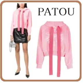 PATOU  |Long Sleeves Plain Cotton Medium Hoodies & Sweatshirts