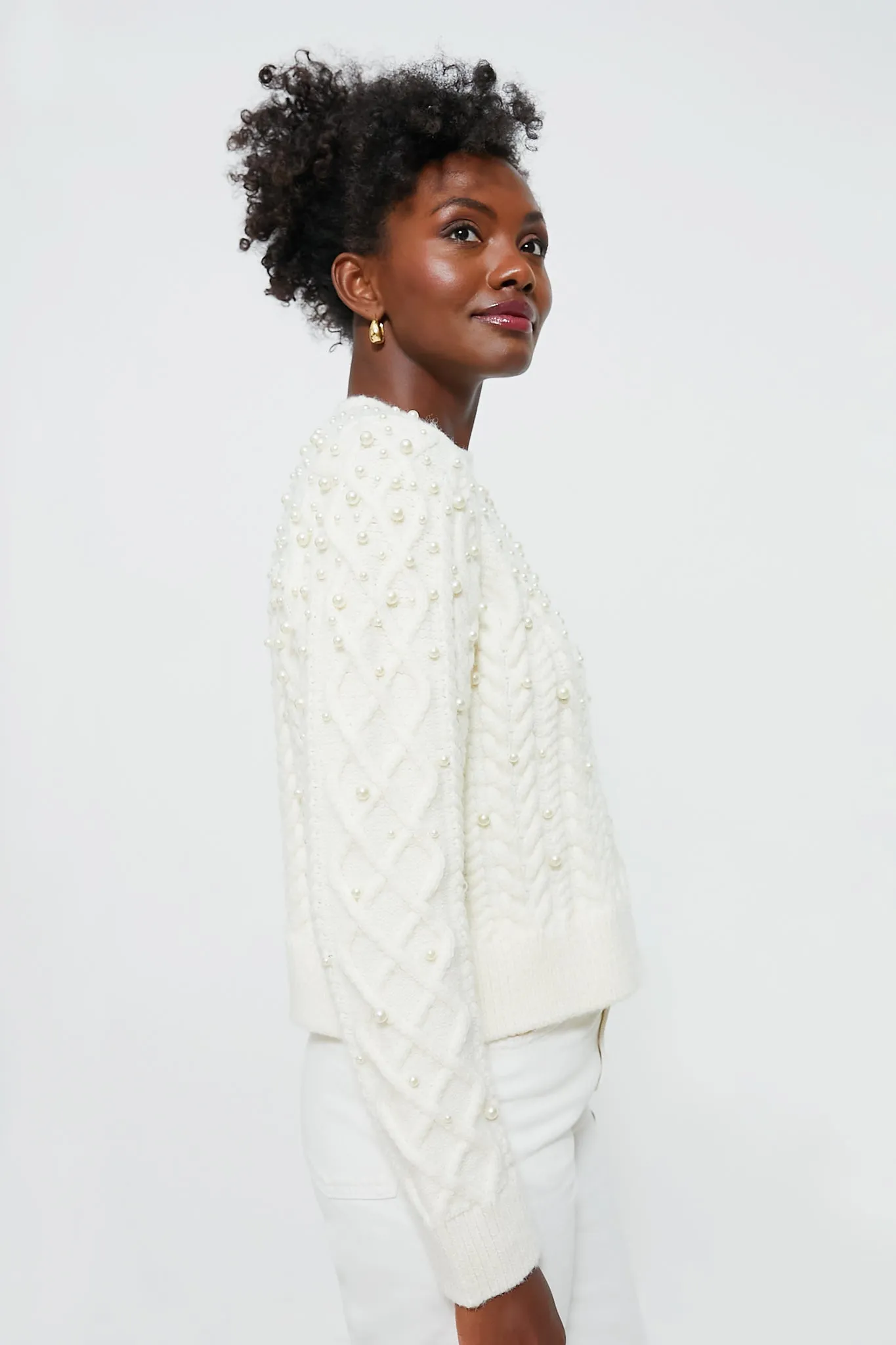 Pearl Embellished Ellis Sweater