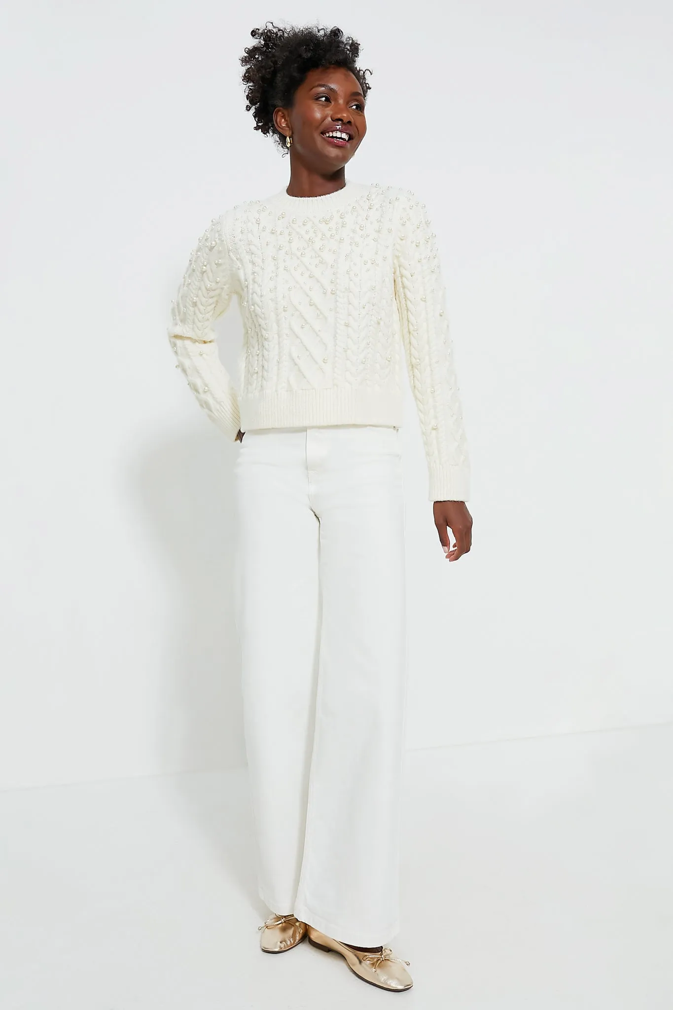 Pearl Embellished Ellis Sweater