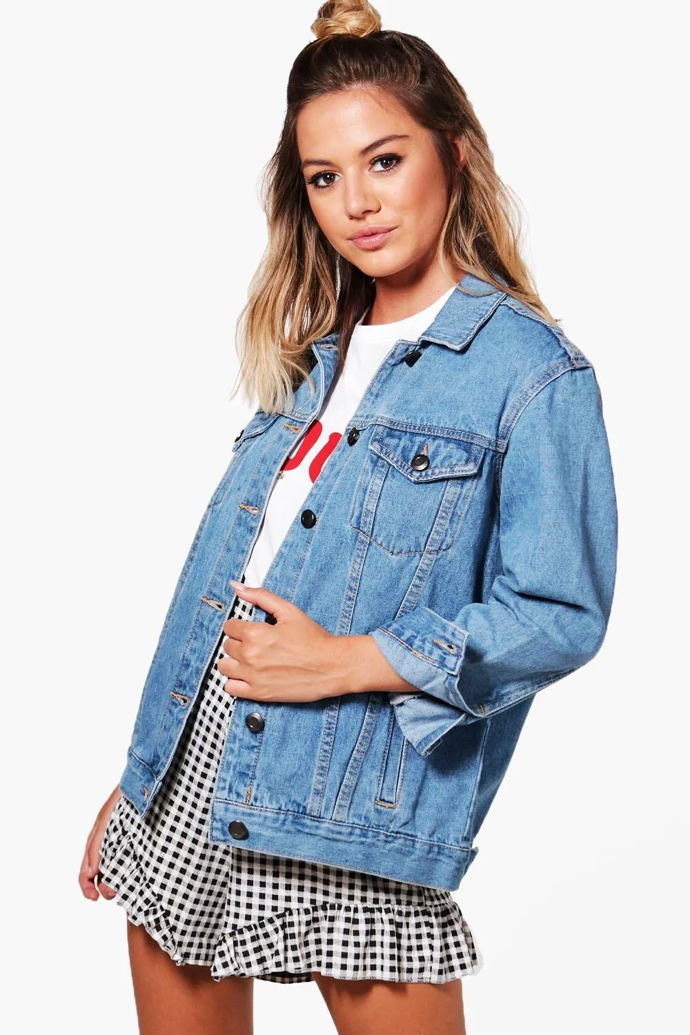 Petite Boyfriend Fit Denim Jacket