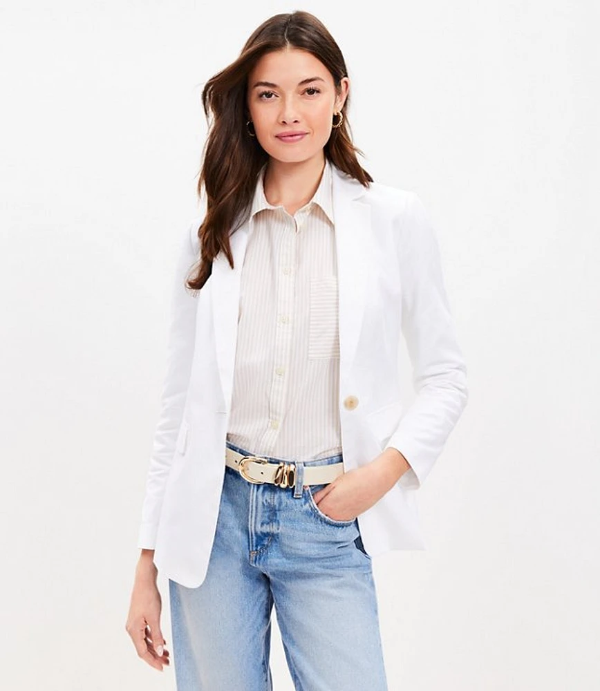 Petite Slub Modern Blazer