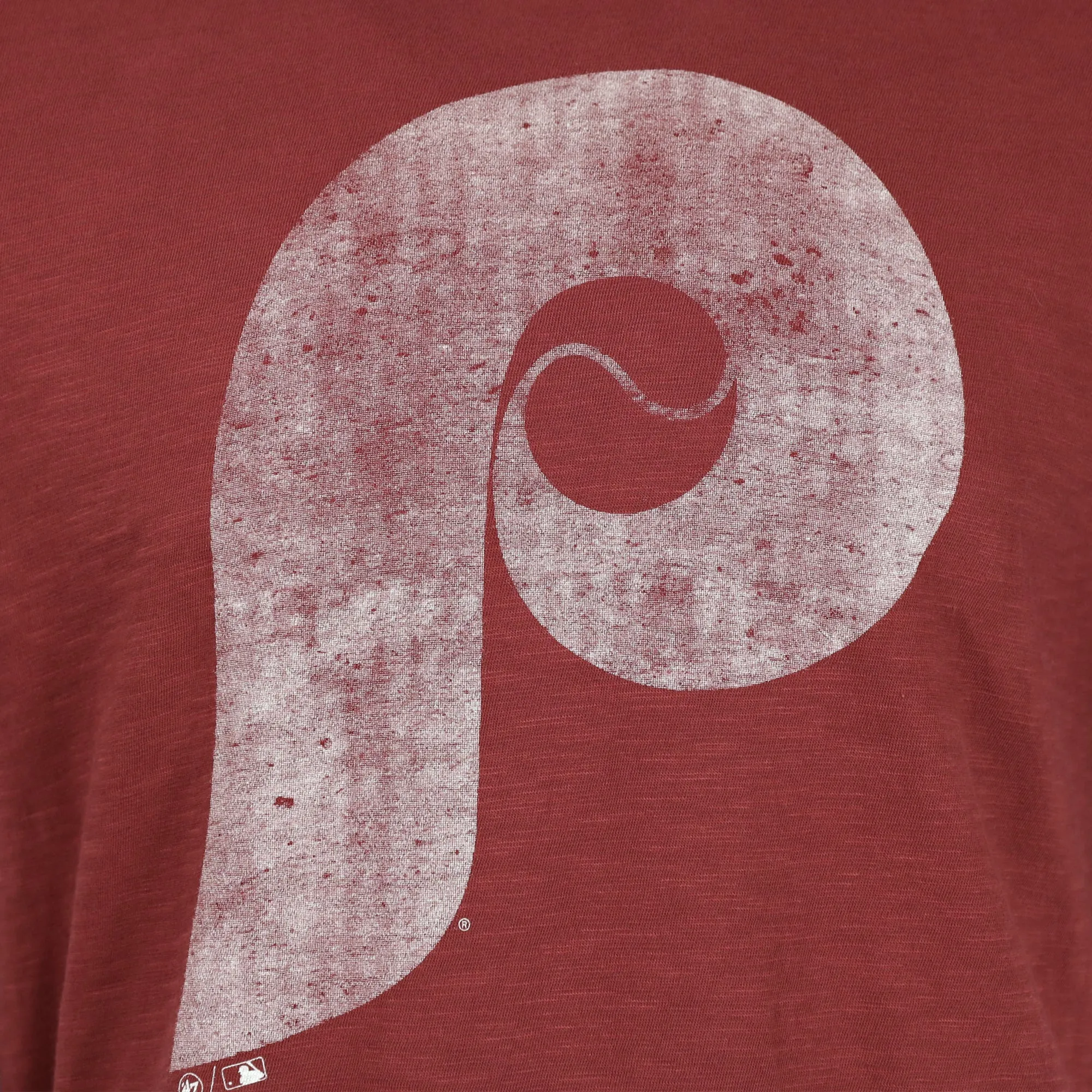 Philadelphia Phillies Cooperstown Faded Phillies Logo | Cardinal T-shirt