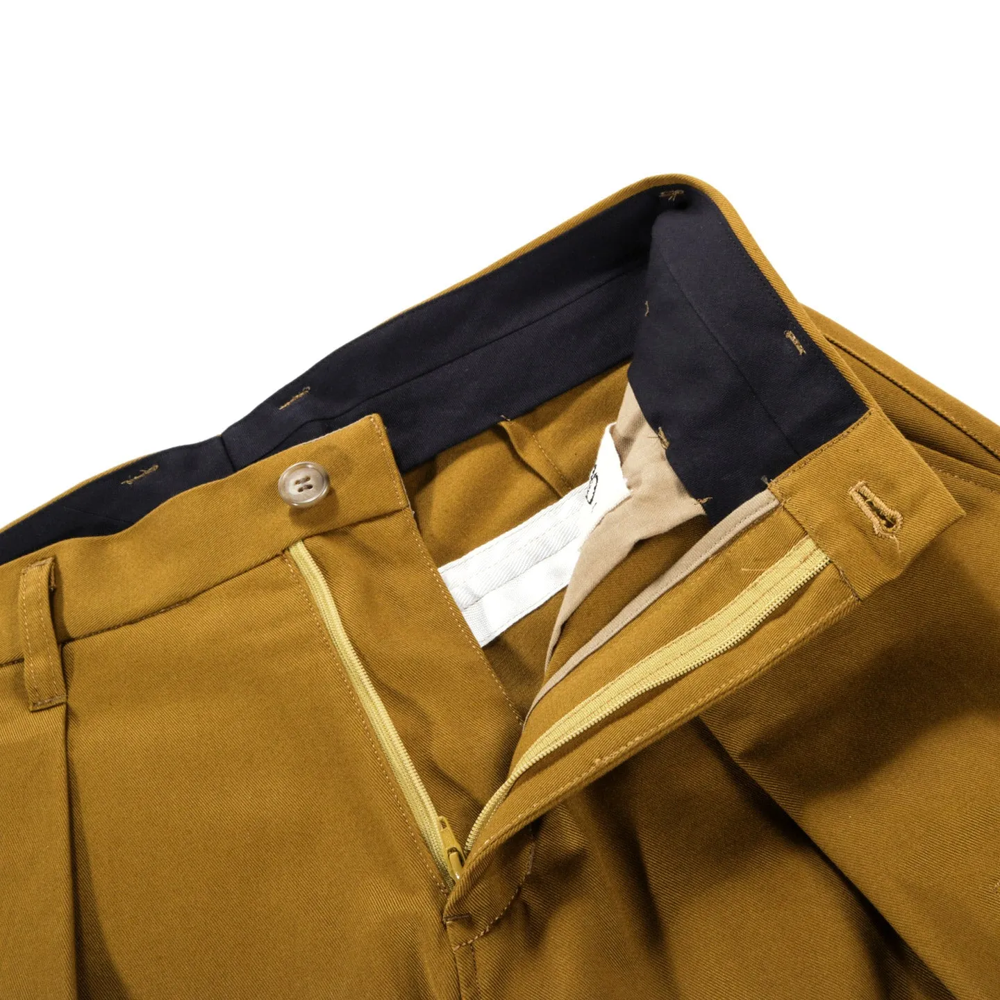 POLYPLOID CARGO TUCK PANTS C MUSTARD