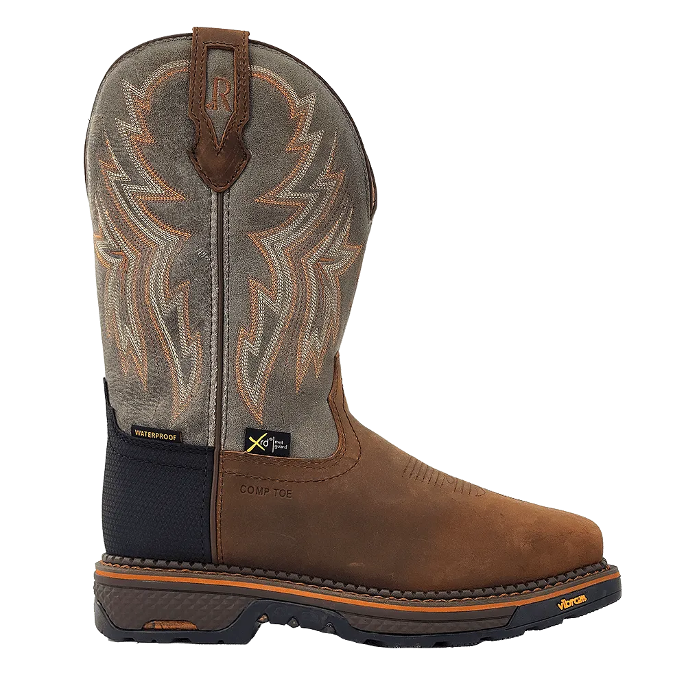 'R. Watson' Men's 12 Western EH WP Soft Toe - Hazel Bay / Smoke Grey