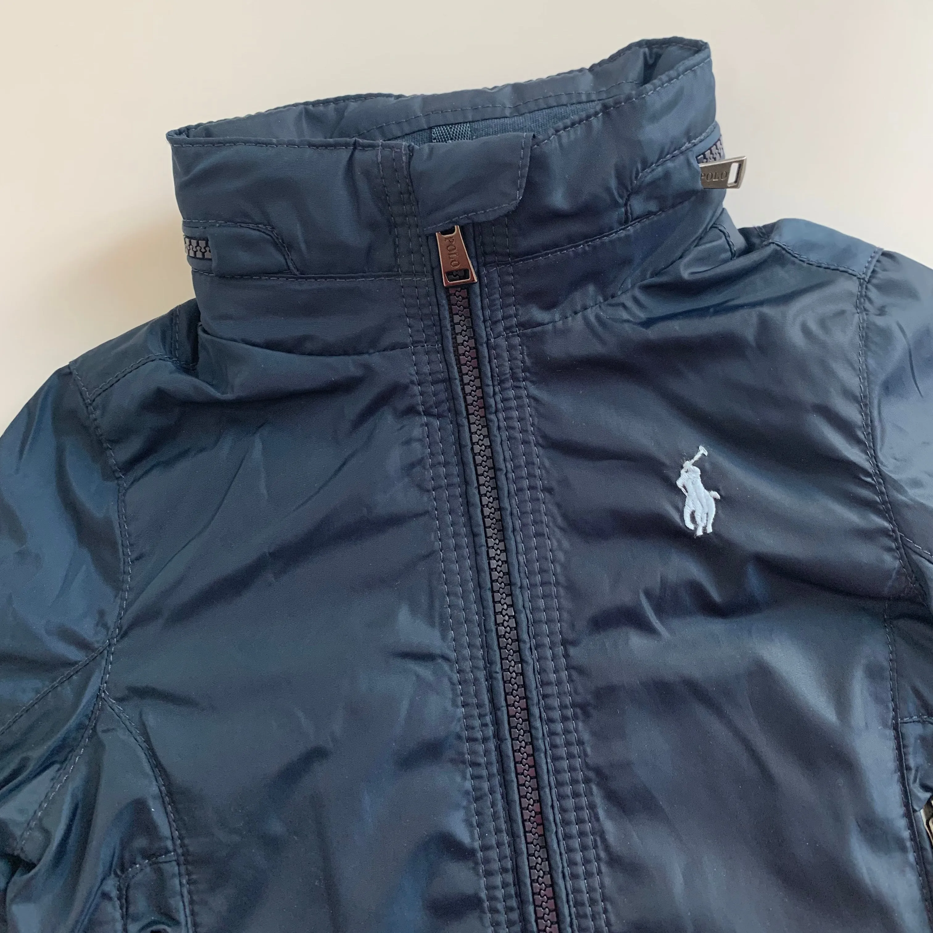 Ralph Lauren Navy Rain Jacket: 6 Months