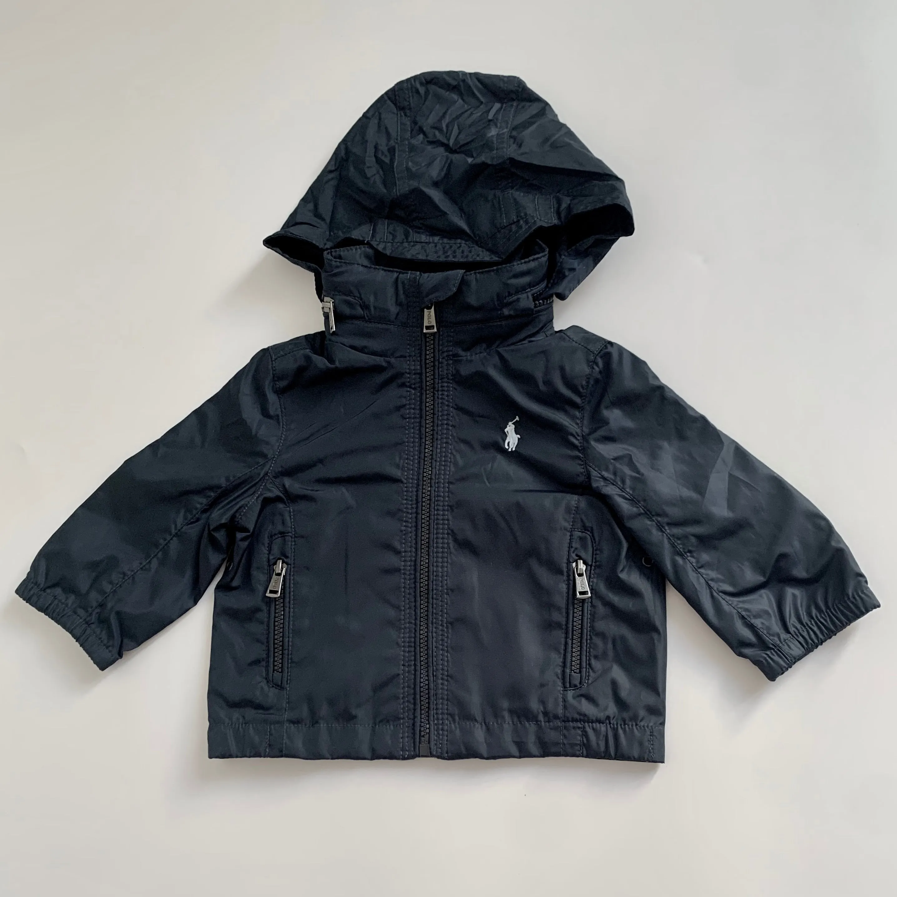 Ralph Lauren Navy Rain Jacket: 6 Months