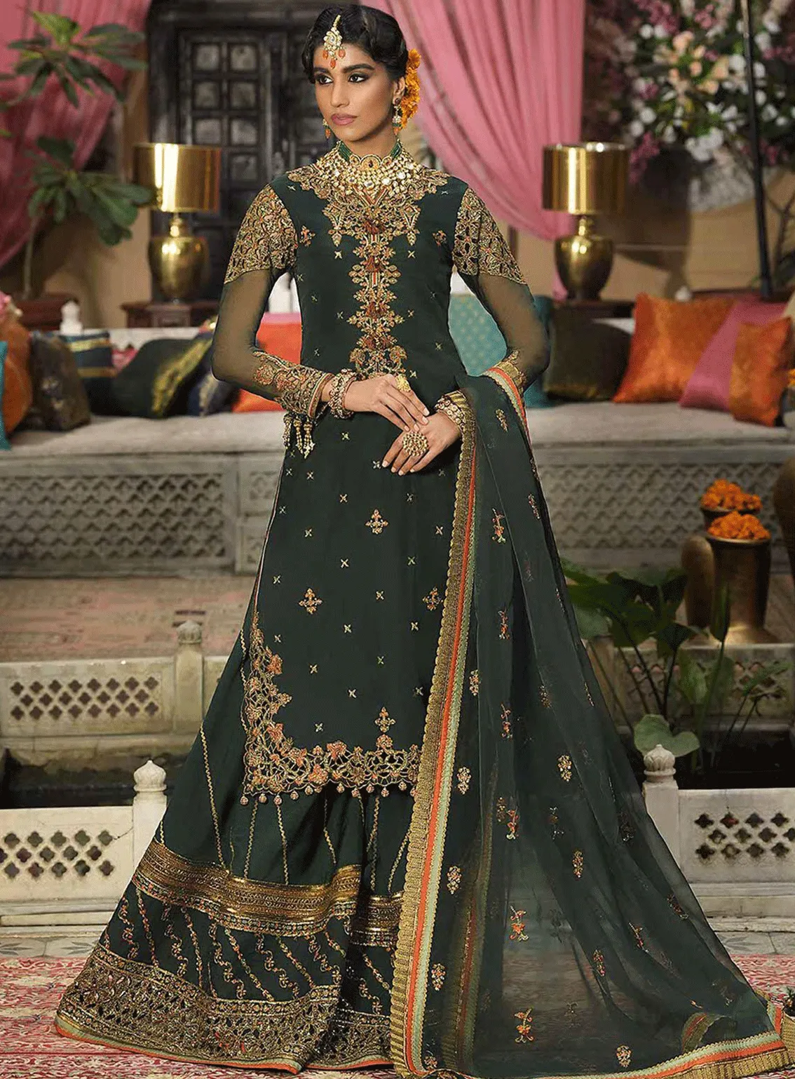 Rasm By Asim Jofa Embroidered Organza Unstitched 3 Piece Suit - AJ22RW AJR10