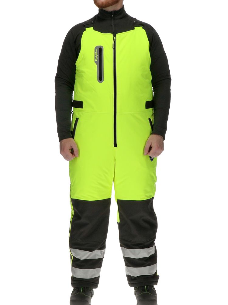 RefrigiWear HiVis Extreme Softshell Bib Overalls