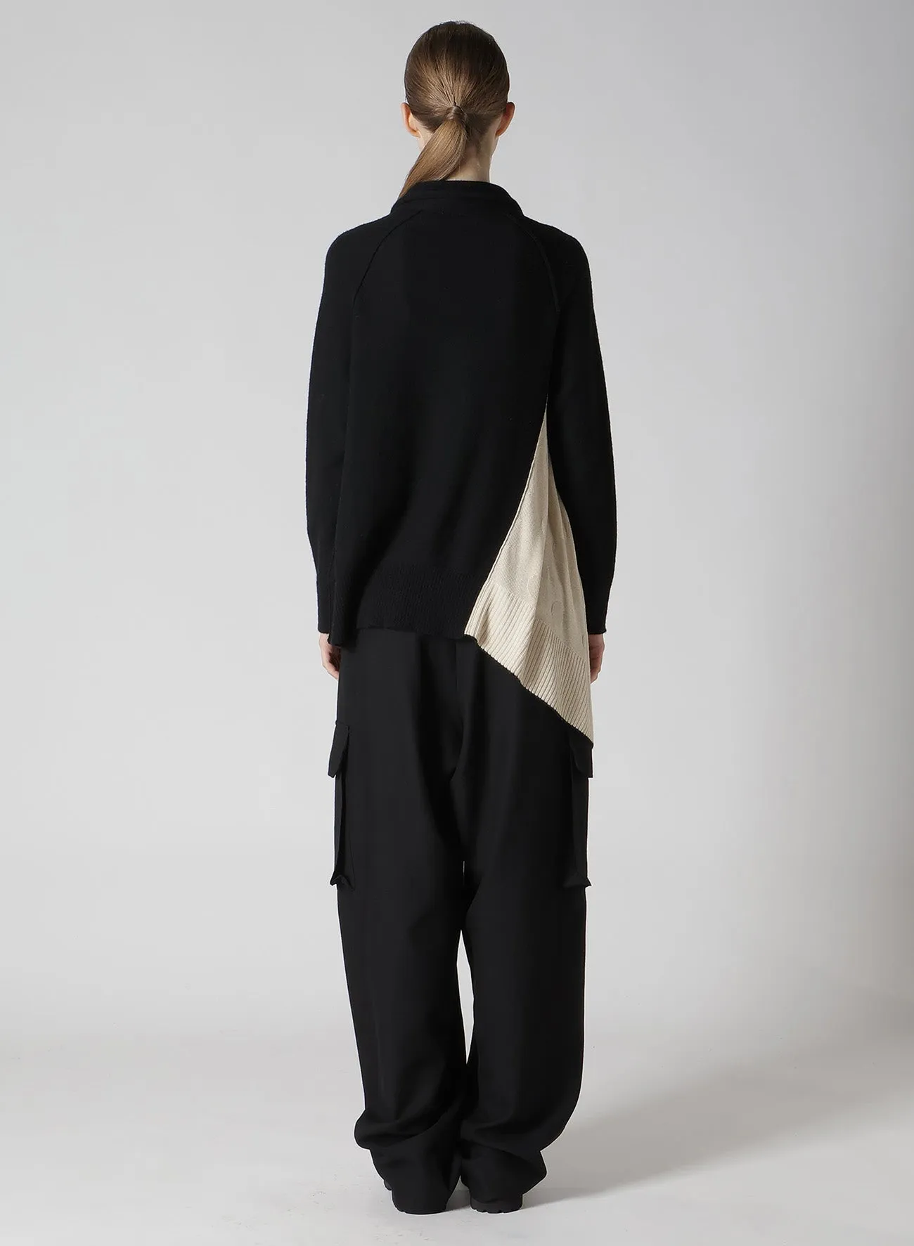 REVERSE STITCHES SIDE DRAPE JACKET