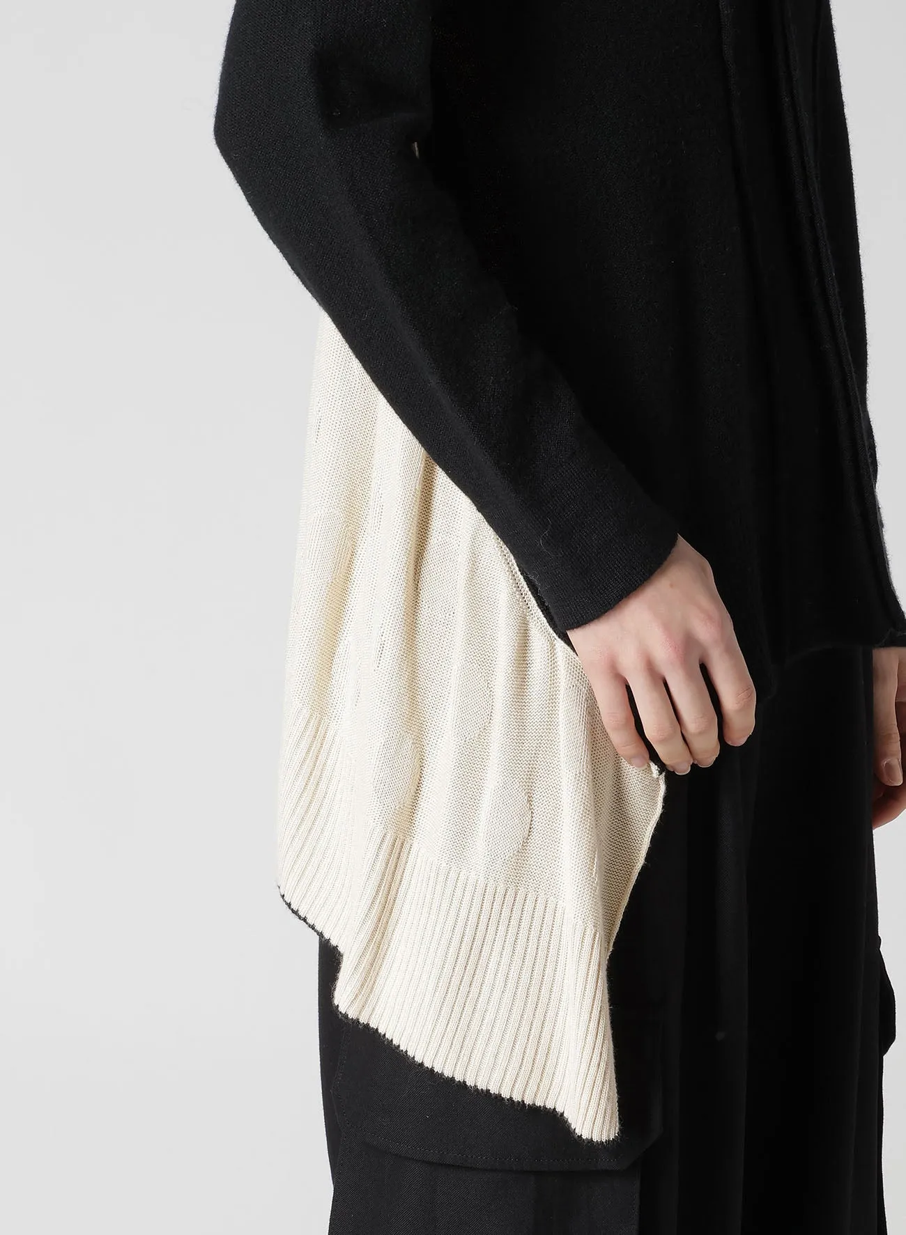 REVERSE STITCHES SIDE DRAPE JACKET