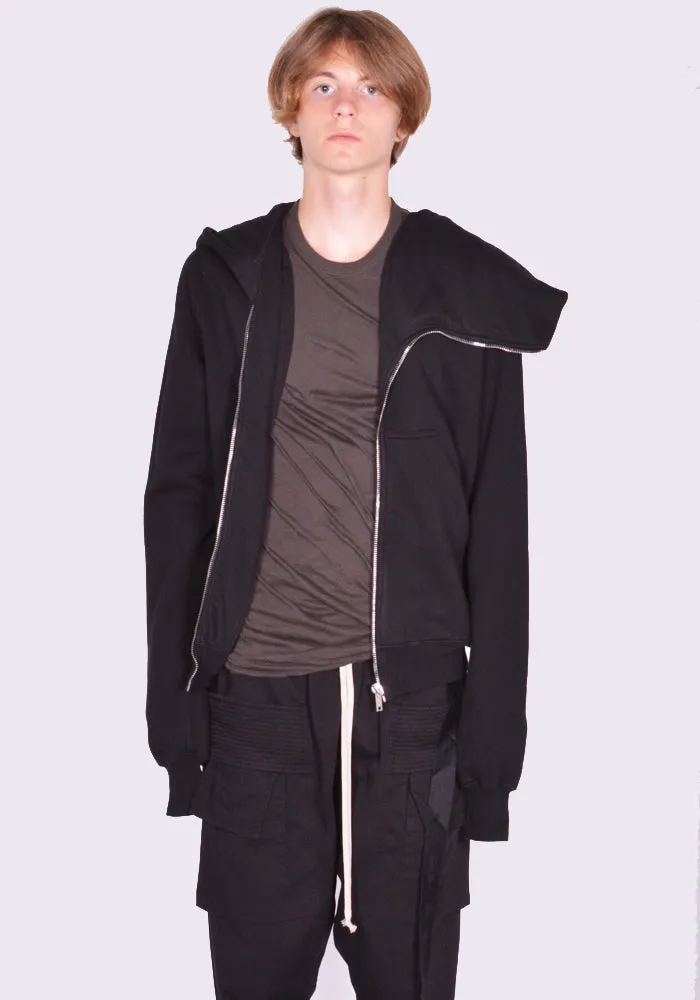 RICK OWENS DRKSHDW DU02D2286 F MOUNTAIN ZIP SWEAT HOODIE BLACK (New Season FW24)