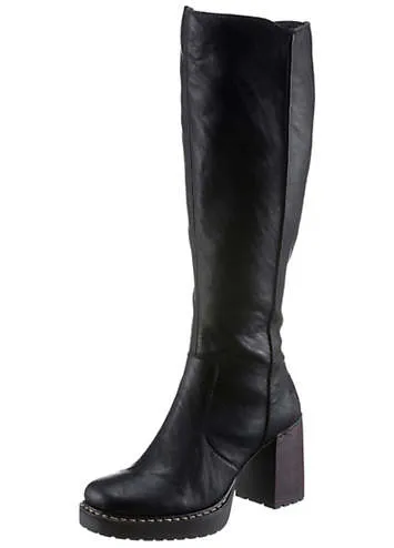 Rieker Knee Length Block Heel Boots | Kaleidoscope