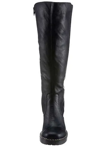 Rieker Knee Length Block Heel Boots | Kaleidoscope