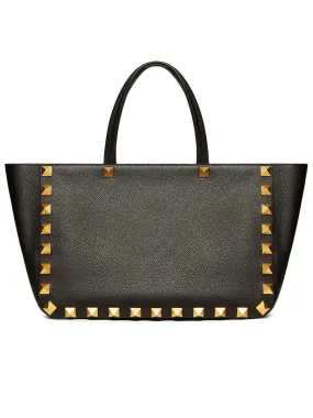 Roman Stud Grainy Leather Tote Bag