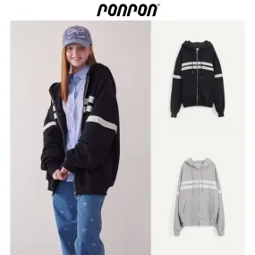 RONRON  |Street Style Logo Hoodies & Sweatshirts