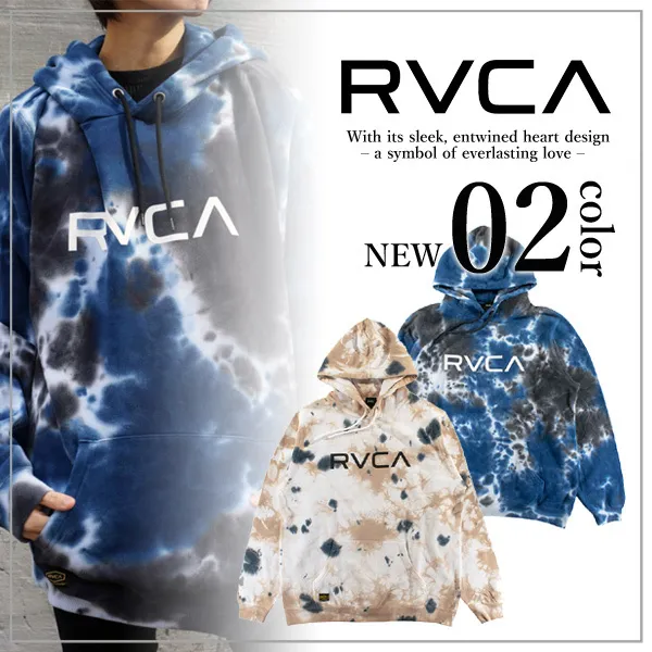 RVCA  |Long Sleeves Plain Logo Hoodies