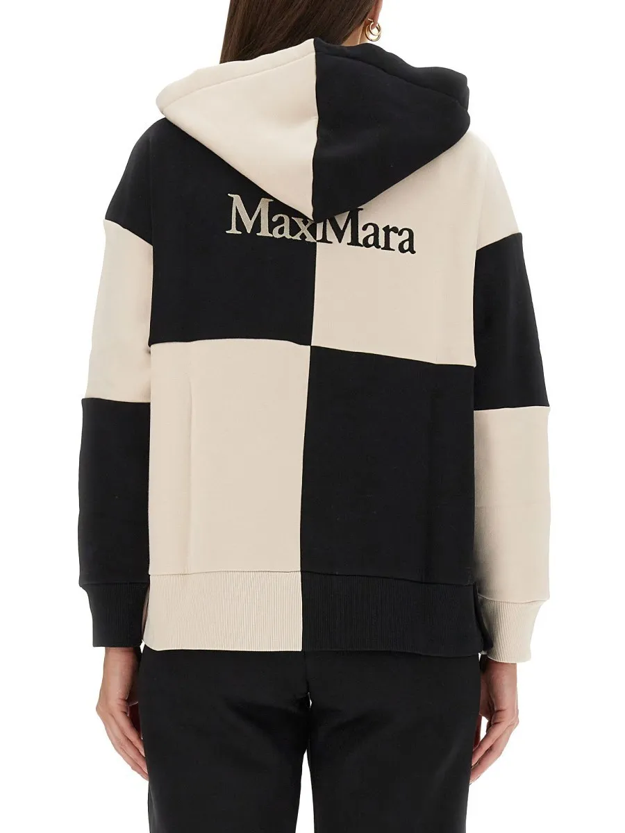 S Max Mara  |Long Sleeves Cotton Logo Hoodies & Sweatshirts