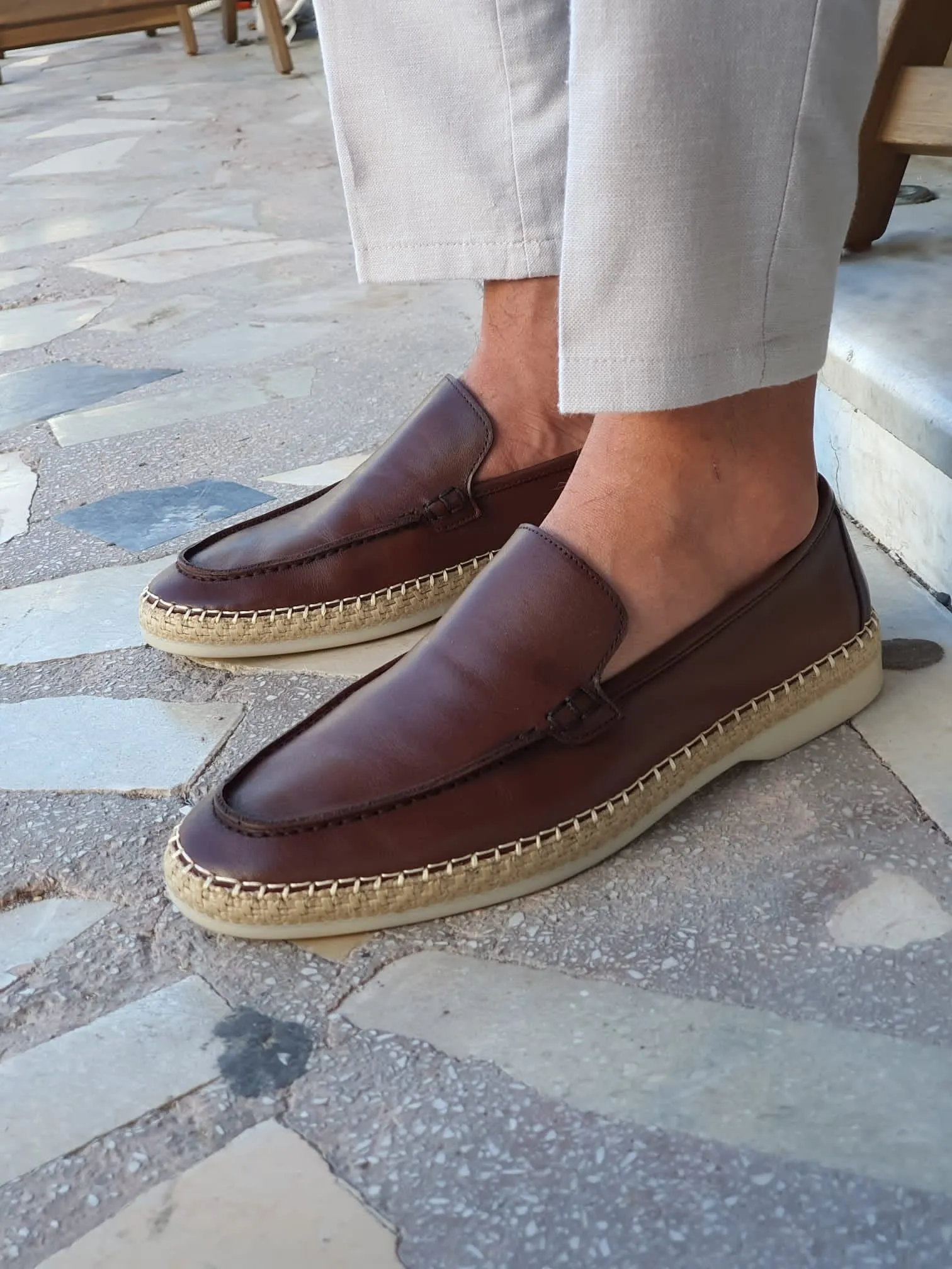 Salerno Brown Slip-On Loafers