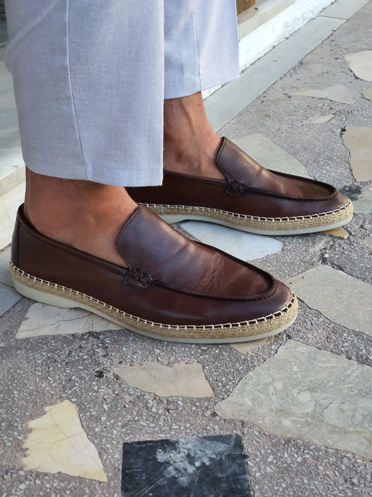 Salerno Brown Slip-On Loafers