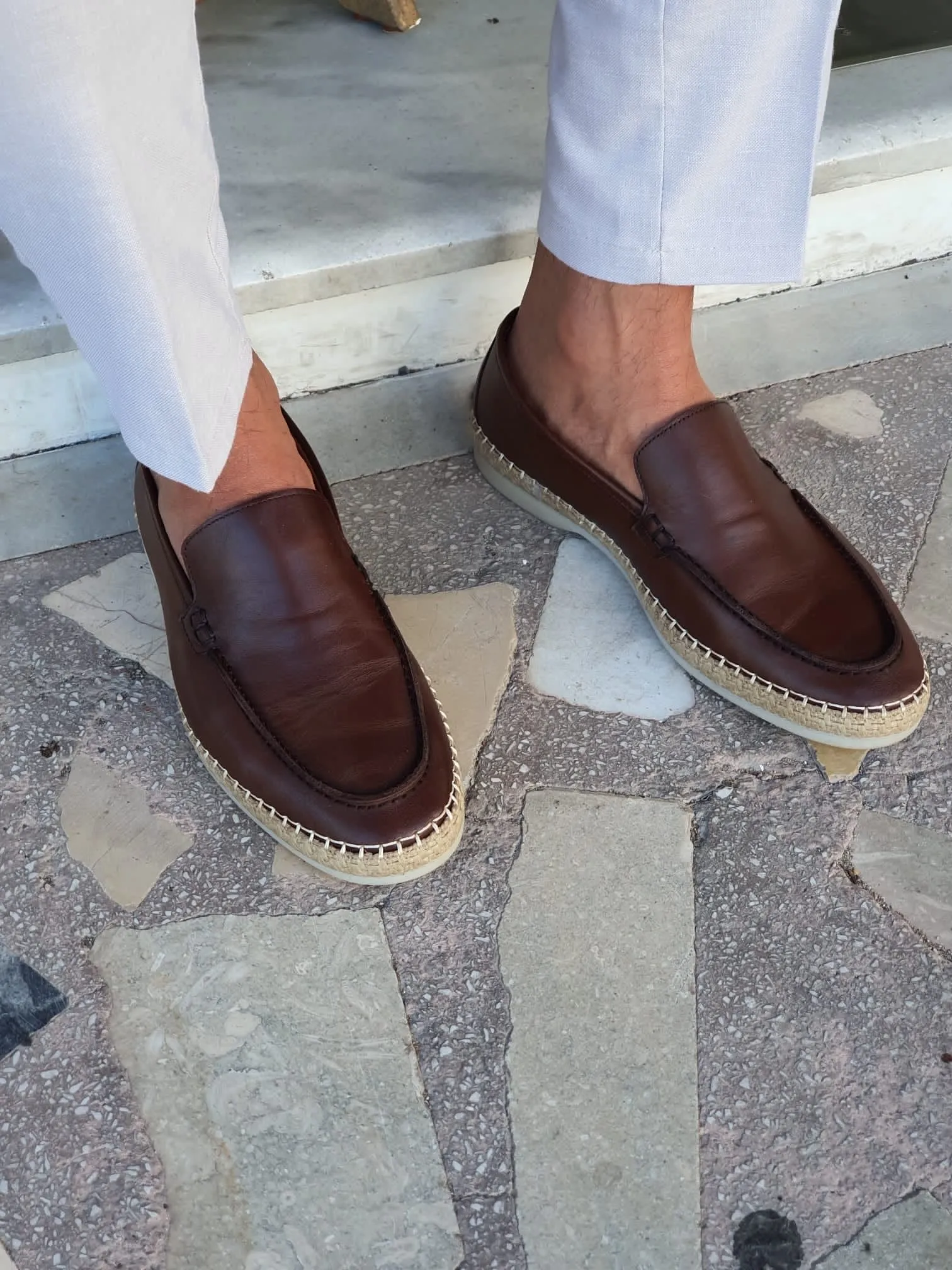 Salerno Brown Slip-On Loafers